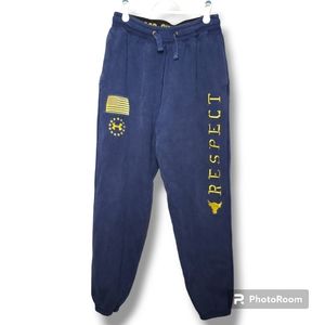 Under Armour Blood Sweat Respect Sweatpants Size Small ColdGear Navy Gold